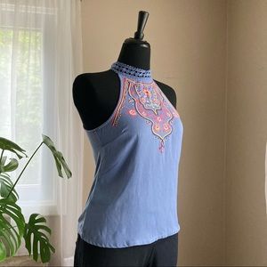 About a Girl Keyhole Sleeveless Top Sz S